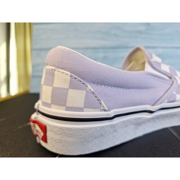 Vans Slip-On Checkerboard Lavender Canvas Shoes-Size 6 - Picture 6 of 16